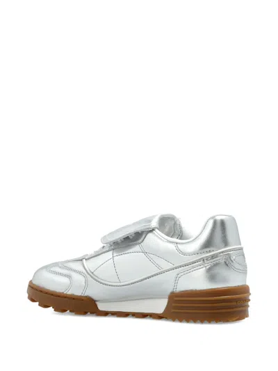 Coach Match Logo-patch Sneakers In Metallic