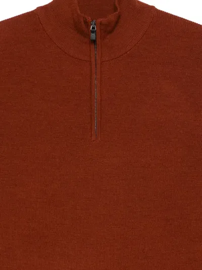 Superdry Half-zip Merino Jumper In Orange