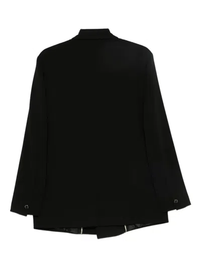 Daniele Alessandrini Double-breasted Black Blazer With Wide Lapels In Black
