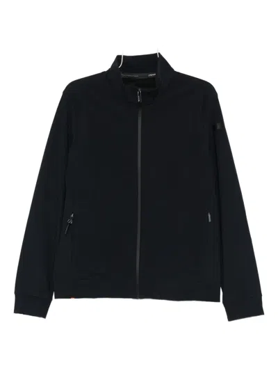 Rrd Knit Design Blue Sweater With Round Neckline In Black