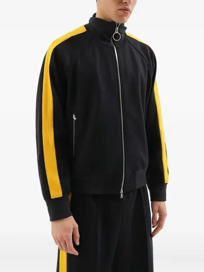 条纹细节拉链夹克