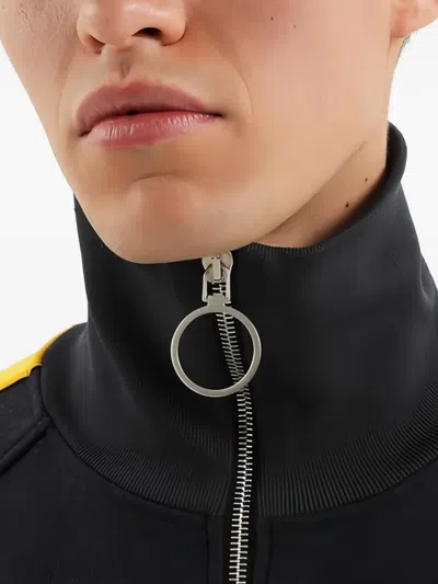 条纹细节拉链夹克