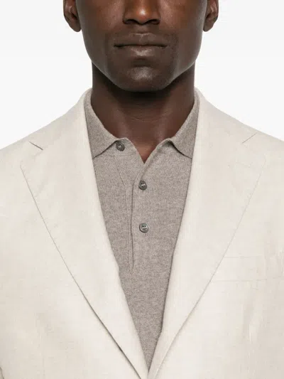 Eleventy Three-button Wool Suit In Neutral