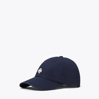 Tory Burch Logo-embroidered Baseball Cap In Blue