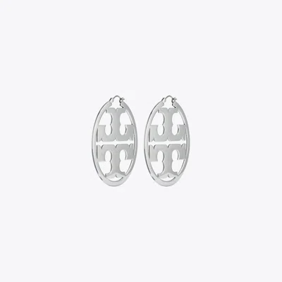 Tory Burch Miller Hoop Earrings In Metallic