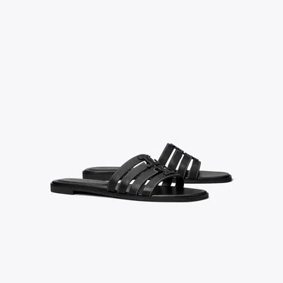 Tory Burch Ines Leather Cage Sandals In Animal Print