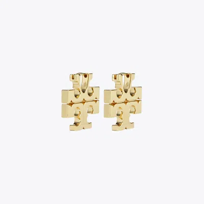 Tory Burch Eleanor Hidden Hoop Earrings In Tory Gold