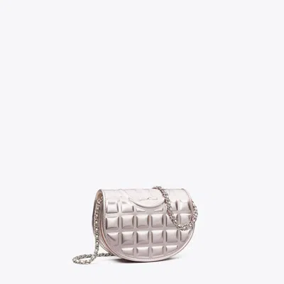 Tory Burch Mini Fleming Metallic Square Quilt Crossbody