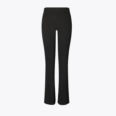 Tory Burch Flared Cropped Compression Trousers In Black