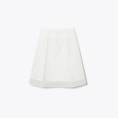 Tory Burch Corded Lace Skirt In White
