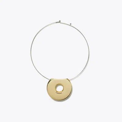 Tory Burch Donut Collar Necklace In Gold