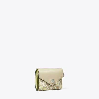 Tory Burch T Monogram Printed Leather Small Envelope Wallet In Neutral
