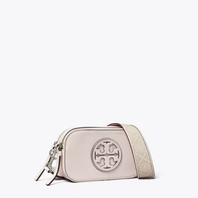 Tory Burch Miller Patent Border Mini Crossbody Bag Pale Pink In Pink