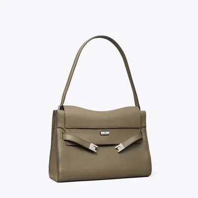 Tory Burch Lee Radziwill Pebble Leather Large Shoulder Bag In Brown