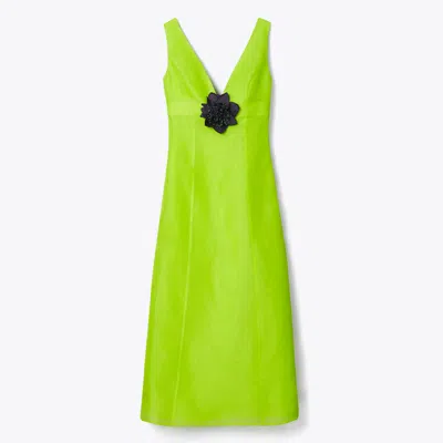 Tory Burch Silk Organza Dress In Green