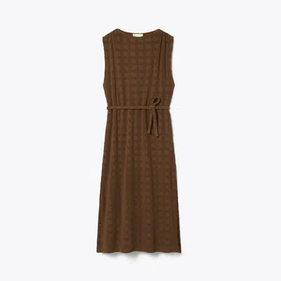 Tory Burch Terry Jacquard Maxi Dress In Brown