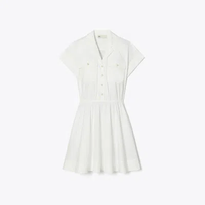 Tory Burch Cotton Poplin Shirtdress In White