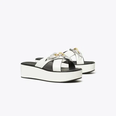 Tory Burch Jessa Platform Sandal In White