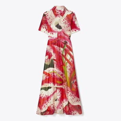 Tory Burch Cotton Shirtdress In Pink