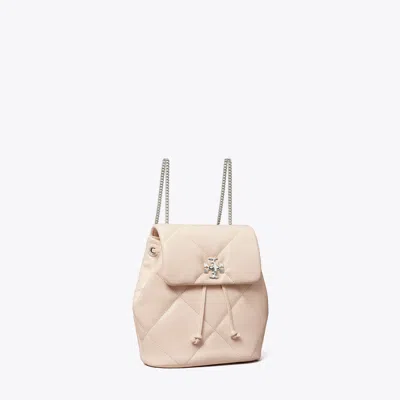 Tory Burch Small Kira Diamond Quilted Leather Backpack In Pink