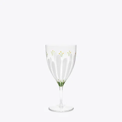 Tory Burch Spring Meadow Wine Glass, Set Of 2 In Transparent