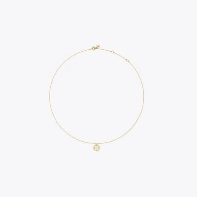 Tory Burch Miller Pendant Necklace In Tory Gold