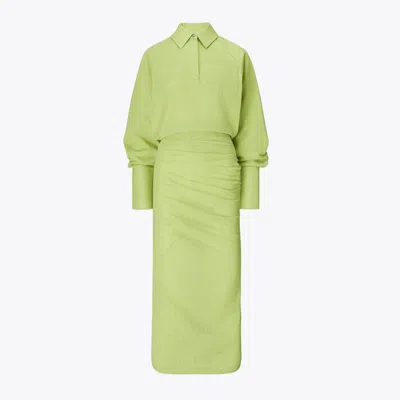 Tory Burch Cuffed Jacquard Dress In Multi