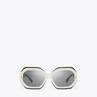 Tory Burch Miller Geometric Sunglasses In Brown