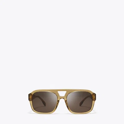 Tory Burch Miller Navigator Sunglasses In Brown