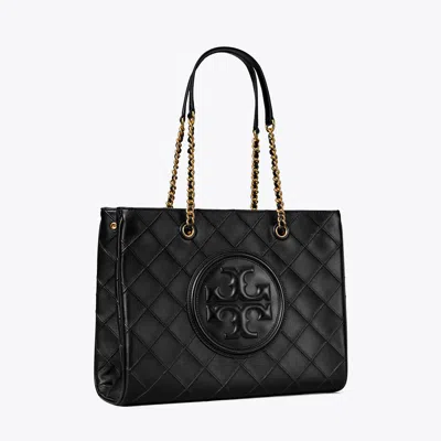 Tory Burch Fleming Soft Chain Tote In Black