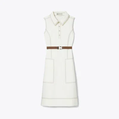 Tory Burch Pick Stitch Golf Dress In Neutral