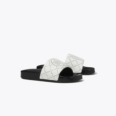 Tory Burch Double T Pool Slides In Multi
