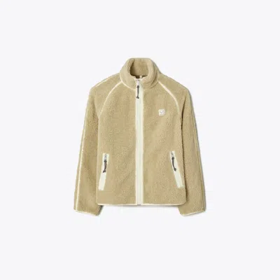 Tory Burch Fleece Jacket In Neutral