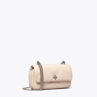 Tory Burch Kira Mini Diamond Quilted Leather Crossbody Bag In Soft Pink