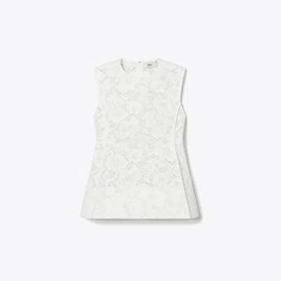 Tory Burch Corded Lace Top In White