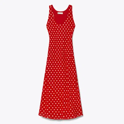Tory Burch Jacquard Dress In Red
