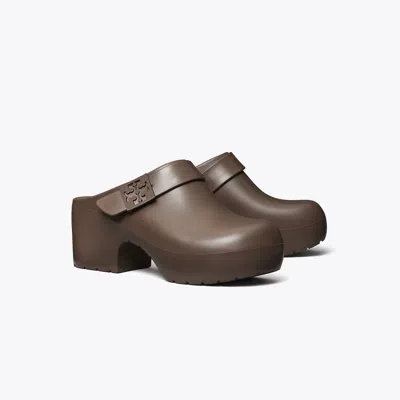 Tory Burch Mellow Platform Heeled Clog In Brown