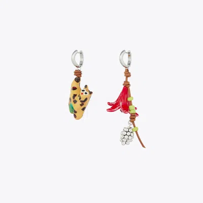 Tory Burch Charm Earrings In Multi