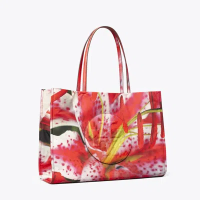 Tory Burch Ella Printed Tote In Pink