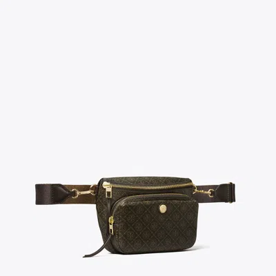 Tory Burch T Monogram Coated Canvas Mini Belt Bag In Brown