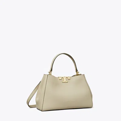 Tory Burch Eleanor Pebbled Leather Tote Bag In Gray
