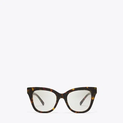 Tory Burch Pierced Oversized Cat-eye Eyeglasses In Brown
