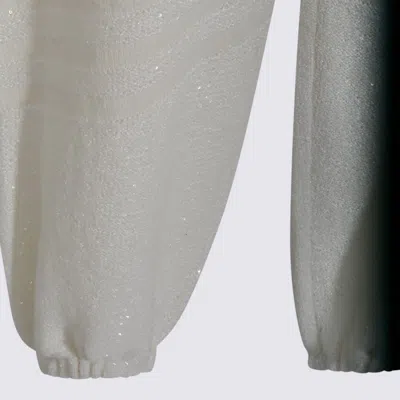 Fabiana Filippi Relaxed Trousers With Glitter And Cuffs In Brown