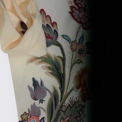 Etro Silk Blouse With Placed Print In White