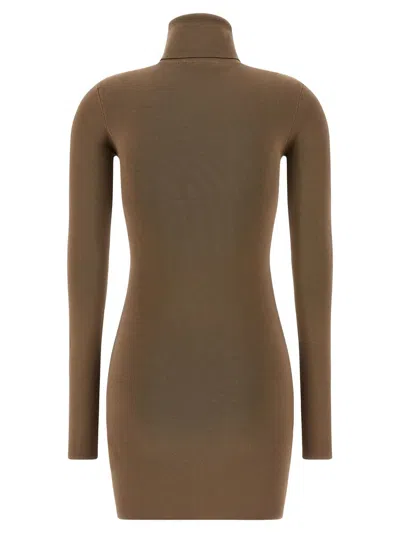 Entire Studios Viscose Dress Dresses Beige In Brown