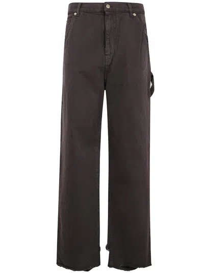 Darkpark Loose Fit Denim Carpenter Trousers In Black