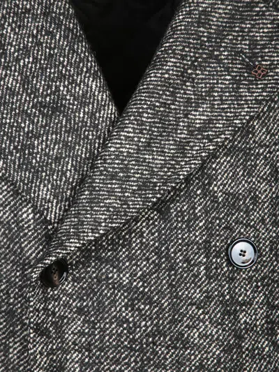 Tagliatore Long-sleeved Coat In Gray