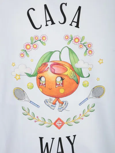 Casablanca Print T-shirt In White