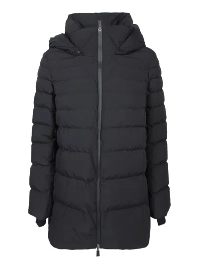 Herno Laminar Nylon Windbreaker With Hidden Closure In Black