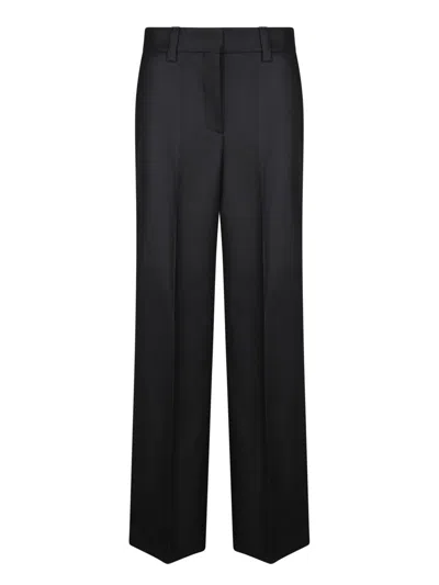 Incotex Wide Leg Trousers Button Detail In Blue